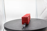Atlas 7550 ATLAS BURLINGTON DECORATED ACF 60' D.D. AUTO PARTS BOX CAR 2 rail O SCALE WEATHERED (custom decorated) AS IS Used