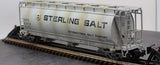 Atlas 6309-1 Sterling Salt ACF 3-BAY CYLINDRICAL HOPPER O SCALE WEATHERED AS IS Used Excellent