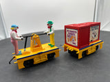K-Line k-2625-01 Circus Transport Railroad Motorized Handcar and Trailer with Clowns O SCALE Like New