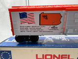 Lionel 6-7602 Pennsylvania Spirit of '76 40' boxcar #7602 O SCALE Like New