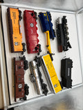 Lionel 6-8900, 6-9348, 6-9321, 6-7712, 6-9322, 6-9880, 6-9323 ATSF Santa Fe Famous American Railroad Series Railroad Freight Car Set (Set of 7) Caboose in wrong box O Scale Used Excellent