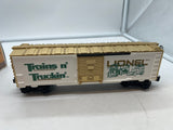 Lionel 6-7803 trains and trucking boxcar O SCALE Like New