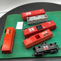 HO Scale Bargain Car Pack 154:  Set of 6 New Haven freight cars HO SCALE USED