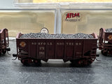 Atlas Set of 3 Norfolk Southern NS Hoppers Weathered   41336, 41335,  & 41334  N SCALE WEATHERED AS IS Used Excellent