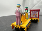 K-Line k-2625-01 Circus Transport Railroad Motorized Handcar and Trailer with Clowns O SCALE Like New