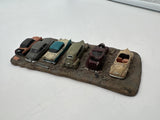 Junkyard Car scenery row of cars HO SCALE Used Excellent No Box