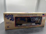 K-Line k761-7606 Spirit of '76 Massachusetts State Boxcar O SCALE Like New