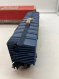 LIONEL POSTWAR 3424 BLUE WABASH BOXCAR OPERATING BRAKEMAN W/ FIGURE O SCALE Used as is Excellent Damaged Box