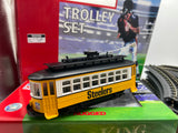 MTH Railking 30-4169-1 NFL - Pittsburgh Steelers Trolley R-T-R Train Set - Pittsburgh Steelers O SCALE Like New