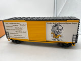 MTH Railking 30-74489 Myron Cope 40' High Cube Box Car with Classic Sayings Pittsburgh Steelers Sports Announcer. O SCALE Like New limited rare