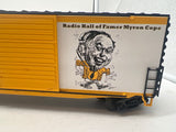 MTH Railking 30-74489 Myron Cope 40' High Cube Box Car with Classic Sayings Pittsburgh Steelers Sports Announcer. O SCALE Like New limited rare