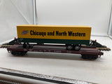 MTH Premier 20-98118 Chicago & North Western Flat Car . O SCALE NEW