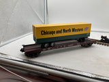 MTH Premier 20-98118 Chicago & North Western Flat Car . O SCALE NEW