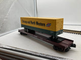 MTH Premier 20-98118 Chicago & North Western Flat Car . O SCALE NEW