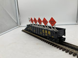Lionel 6-84766 construction railroad gondola with construction signs O scale NEW