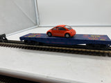 Lionel 6-19444 flatcar with Volkswagen VW Bug AZ O SCALE Like New Damaged Box