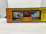 MTH Railking 30-79261 Christmas RailKing Operating Box Car w/Signal Man O SCALE Like New