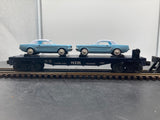 MTH Railking 30-7617 Auto Transport w/Mustangs Flat Car O SCALE Like New