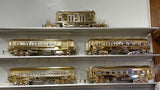 MTH 10-1126-1, 10-1126P Tinplate Millennium Special Traditional Engine No. 4689 & gold plated Passenger Set (Set of 4 cars and locomotive) standard gauge tinplate NEW