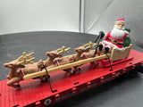 Lionel 6-48577 AMERICAN FLYER FLATCAR WITH SANTA'S SLEIGH S SCALE Like New