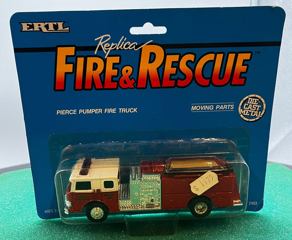 Ertl 2403 Fire & Rescue Pierce Pumper Fire Truck O-Scale