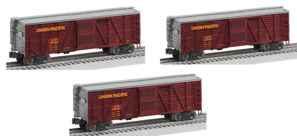 Lionel 2226920 Union Pacific UP  Vision Stock Car 3 Pack #48154D, #48198D, #48200D