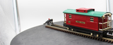 MTH Tinplate 10-1042 817 caboose red w/ peacock roof and brass trim O SCALE Like New