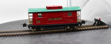 MTH Tinplate 10-1042 817 caboose red w/ peacock roof and brass trim O SCALE Like New