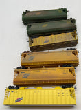 HO Scale HO2504 Set of 6 Chicago Northwestern CNW Hoppers Assorted Some Weathered As Is Kadee Couplers Used Excellent No Box