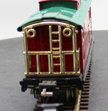 MTH Tinplate 10-1042 817 caboose red w/ peacock roof and brass trim O SCALE Like New
