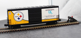 MTH 30-74362 NFL - Pittsburgh Steelers Super Bowl XL Champs 40' High Cube Box Car O SCALE Like New