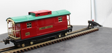 MTH Tinplate 10-1042 817 caboose red w/ peacock roof and brass trim O SCALE Like New