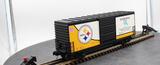 MTH 30-74362 NFL - Pittsburgh Steelers Super Bowl XL Champs 40' High Cube Box Car O SCALE Like New