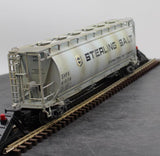 Atlas 6309-1 Sterling Salt ACF 3-BAY CYLINDRICAL HOPPER O SCALE WEATHERED AS IS Used Excellent