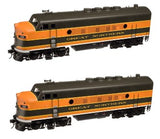 Atlas 1644-1 Great Northern EMD F-3 Phase 2 AND 1694-1 Great Northern Phase 2 Non powered Engine  O Scale Like New