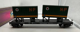 MTH Premier 20-98105 Northern Pacific Flat Car O Scale Like New Damaged Box