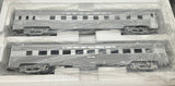 MTH Premier 20-66196 Santa Fe 2-Car 70' Streamlined Sleeper/Diner Passenger Set (Ribbed Sided) O Scale Like New Damaged Box