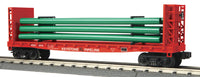 MTH 30-76712 Keystone XL Pipeline Bulkhead Flatcar with Pipe Load