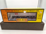 MTH Railking 30-7013B New Haven Flatcar W/Trailer  O Scale Like New