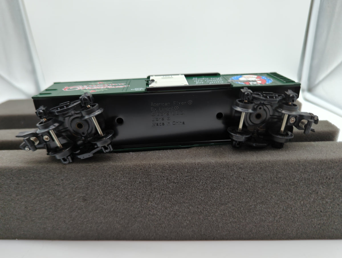 lionel-6-48355-2004-american-flyer-christmas-boxcar-s-scale-like-new
