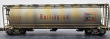 Atlas ACF 3 Bay Cylindrical Hopper ITEM #6301-1  Burlington CB&Q 85402 O SCALE Used Damaged Box Weathered As Is