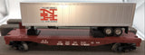 MTH Railking 30-7013B New Haven Flatcar W/Trailer  O Scale Like New