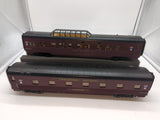 MTH  RailKing 30- 6731 Canadian Pacific 2-Car 60' Streamlined Sleeper/Diner Passenger Set  O Scale Like New