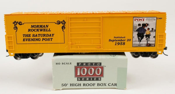 Proto 1000 8432 50' High Roof Box Car Norman Rockwell 1958 HO Scale