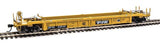 Walthers 910-8414 Thrall Rebuilt 40' Well Car - Ready to Run -- Trailer-Train DTTX #53249 (yellow, black; black & white logo, yellow stripes HO SCALE NEW