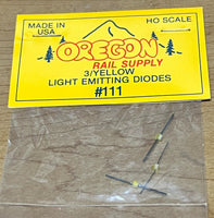  Oregon Rail Supply ORS 111 3/ Yellow Light Emitting Diode   HO SCALE