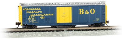 Bachmann 16368 Baltimore & Ohio B&O Track Cleaning 50' Plug-Door Boxcar #478554 N Scale