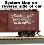 Bachmann 16502 40' SANTA FE MAP BOX CAR - SCOUT HO SCALE NEW
