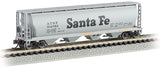 Bachmann 19152 Santa Fe 4 Bay Cylindrical Grain Hopper Gray with black lettering