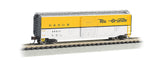 Bachmann 19456 Rio Grande 50' Sliding Doro Boxcar Yellow and gray. Black lettering